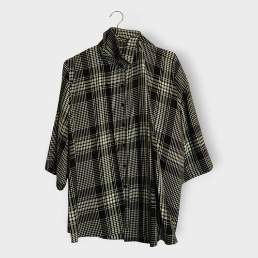 Black & White Check Deconstructed Shirt