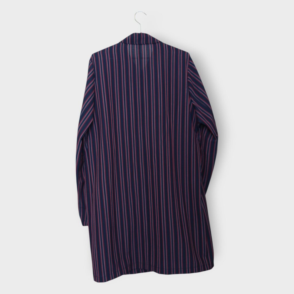 Stripe Zip Longline Overshirt