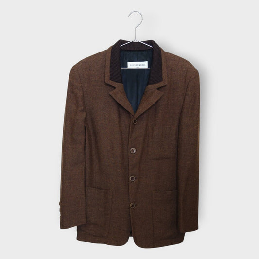 Tweed Rib Neck Blazer