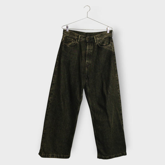 Grime Wash Wide Leg Jean