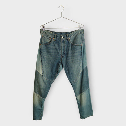 Patchwork Saddle Crotch Denim