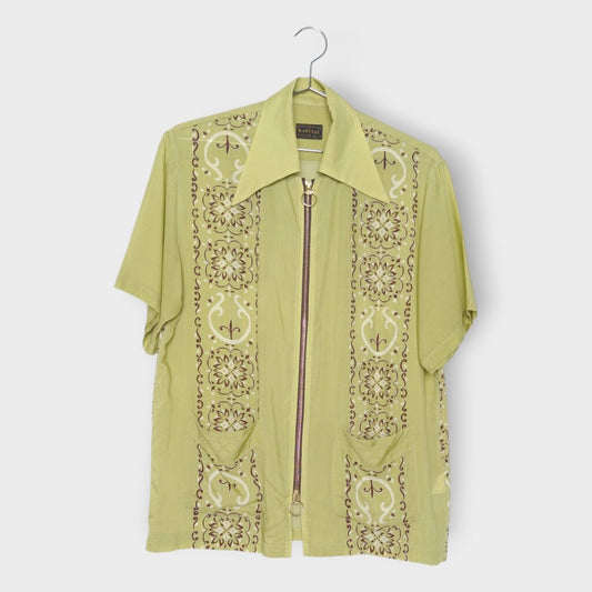 Patterned Zip Shirt