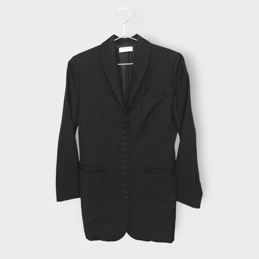 Wool Button Detail Blazer