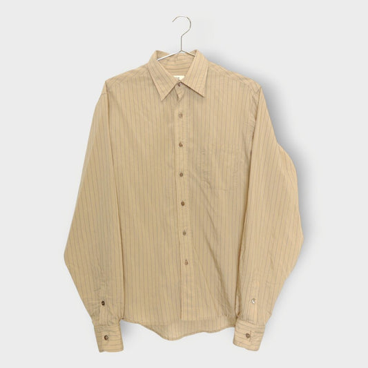 Beige & Blue Pinstripe Foundation Shirt