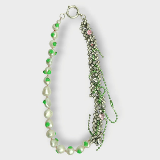 Pearl & Crystal Spliced Necklace