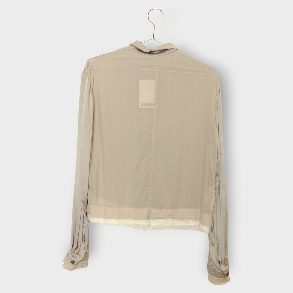 Raw Hem Ruffle Detail Shirt