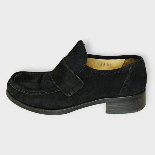 Suede & Pony Hair Square Toe Loafer