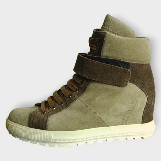 Suede Sneakers Wedges