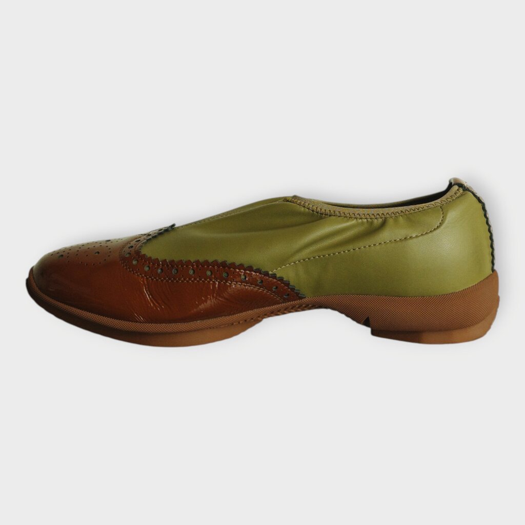 Leather Slip On Brogues