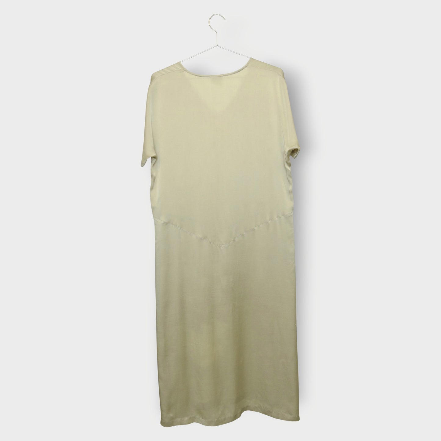 Silk V-Neck Midi Dress