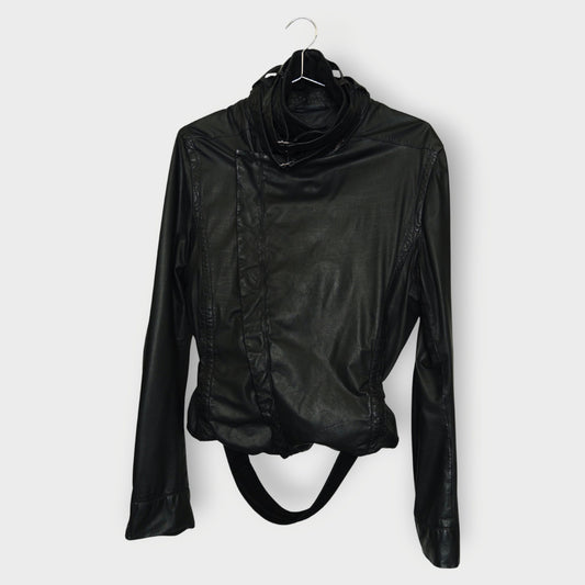 Buckle Neck Biker Jacket