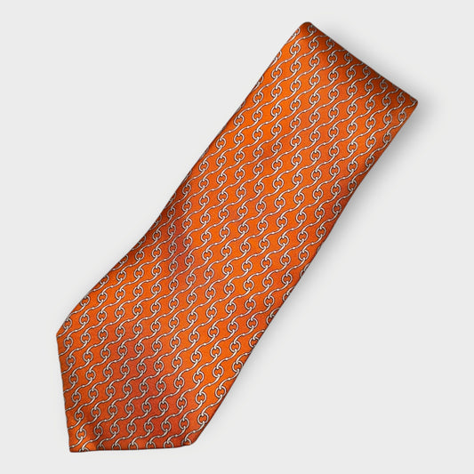 Silk Chain Print Tie