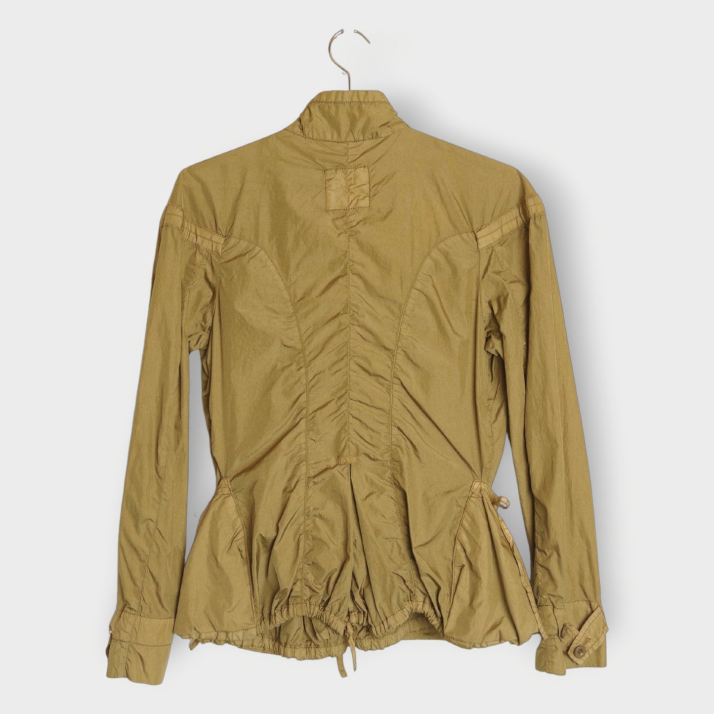 Nylon Peplum Windbreaker