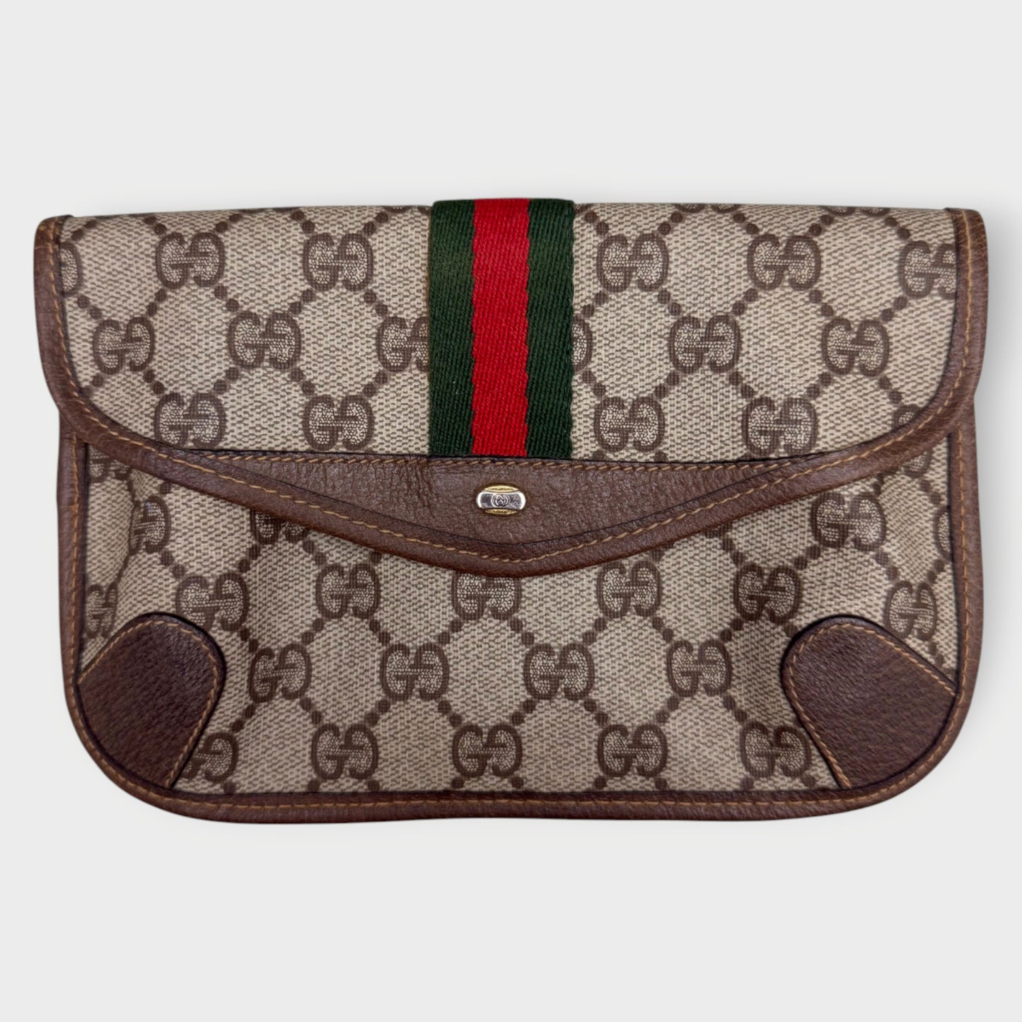 Monogram Stripe Clutch and Wallet