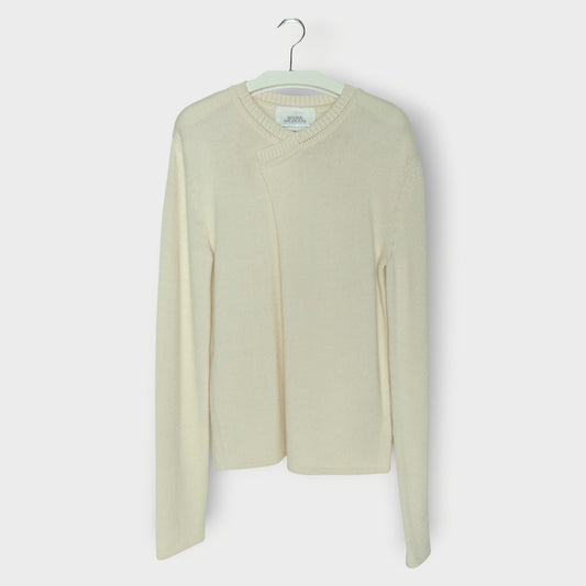 Wool Blend V-Neck Knit Jumper