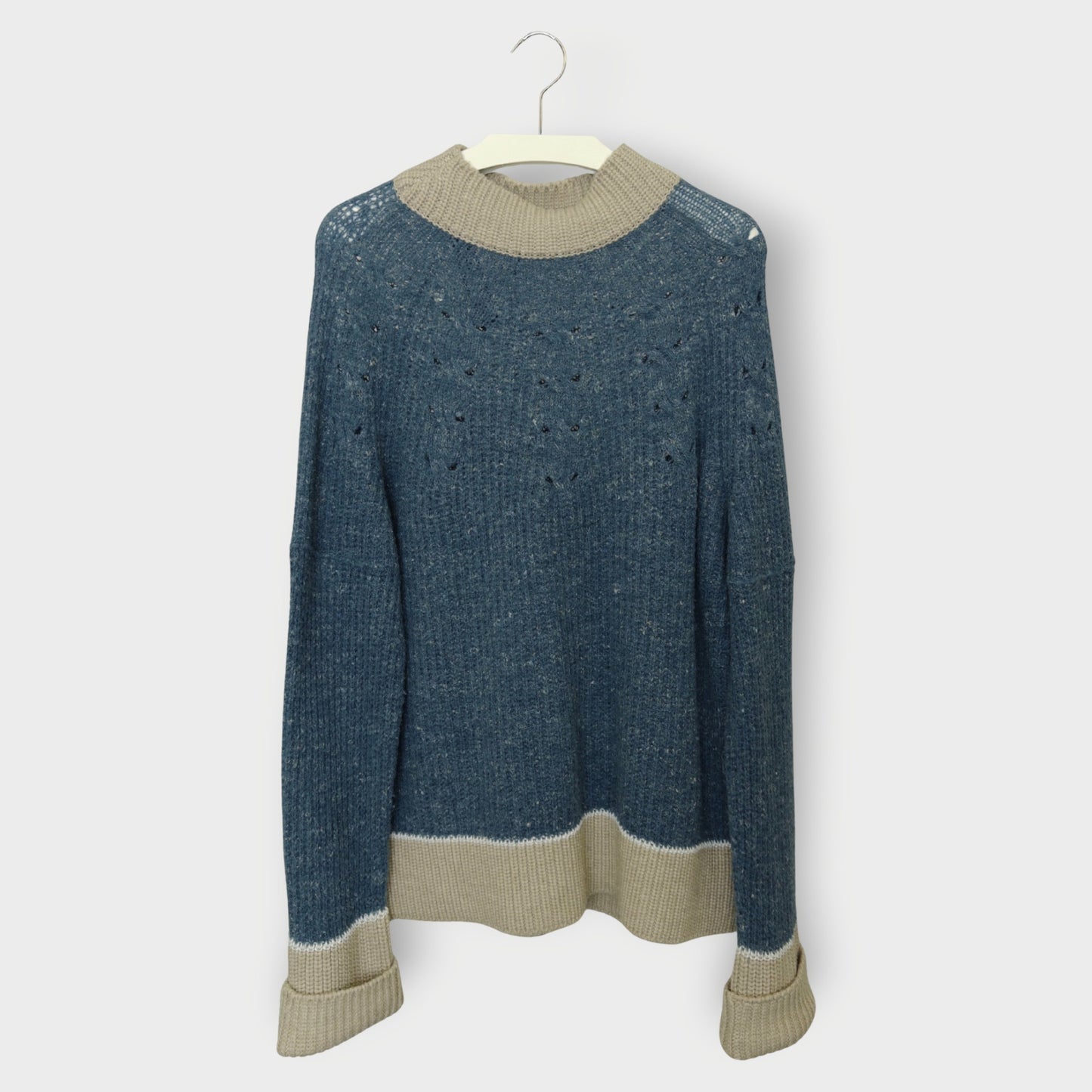 Pierre Distressed Colour-Block Sweater