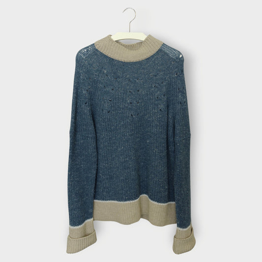 Pierre Distressed Colour-Block Sweater