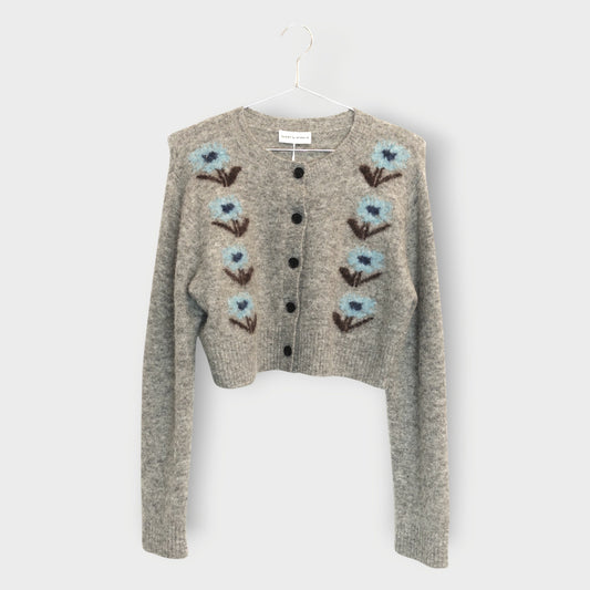 Wool Flower Cardigan