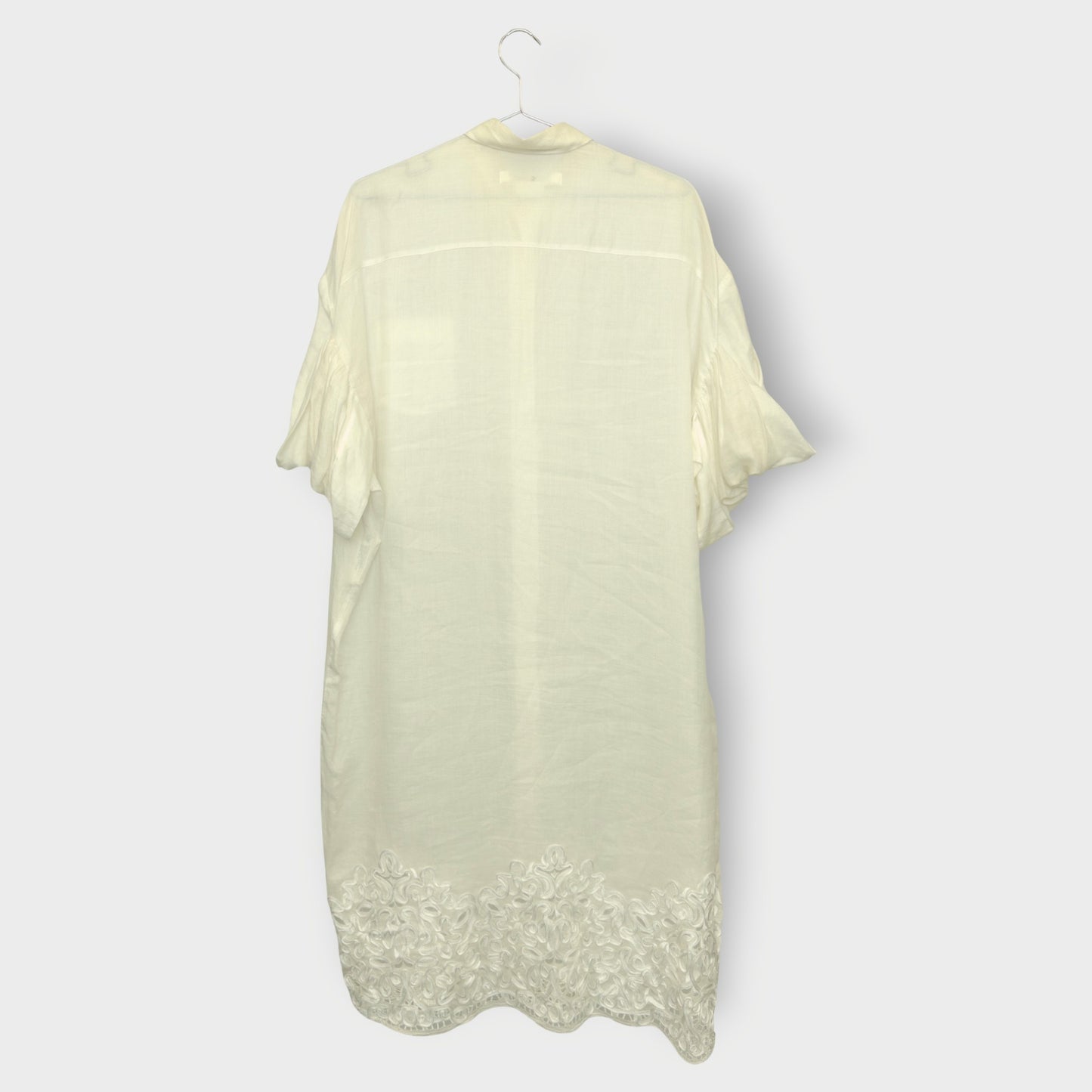 Linen Embroidered Shirt Dress