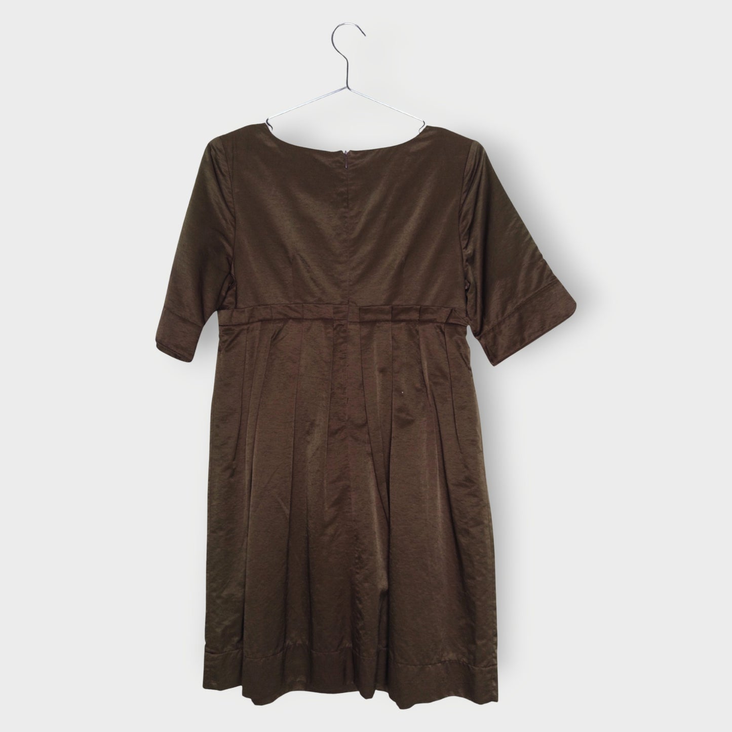 Metallic Flower Detail Mini Dress