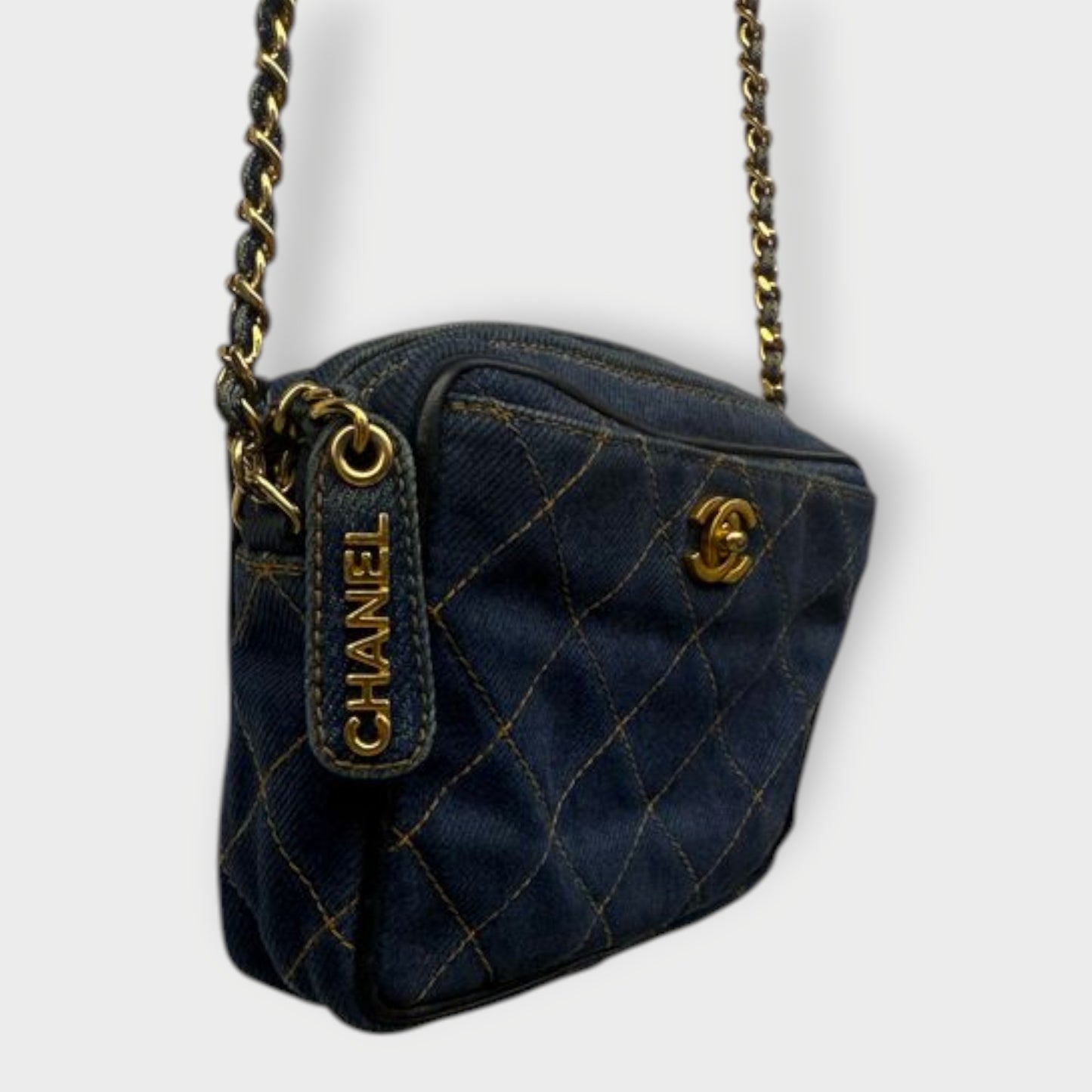 Denim Camera Crossbody Bag