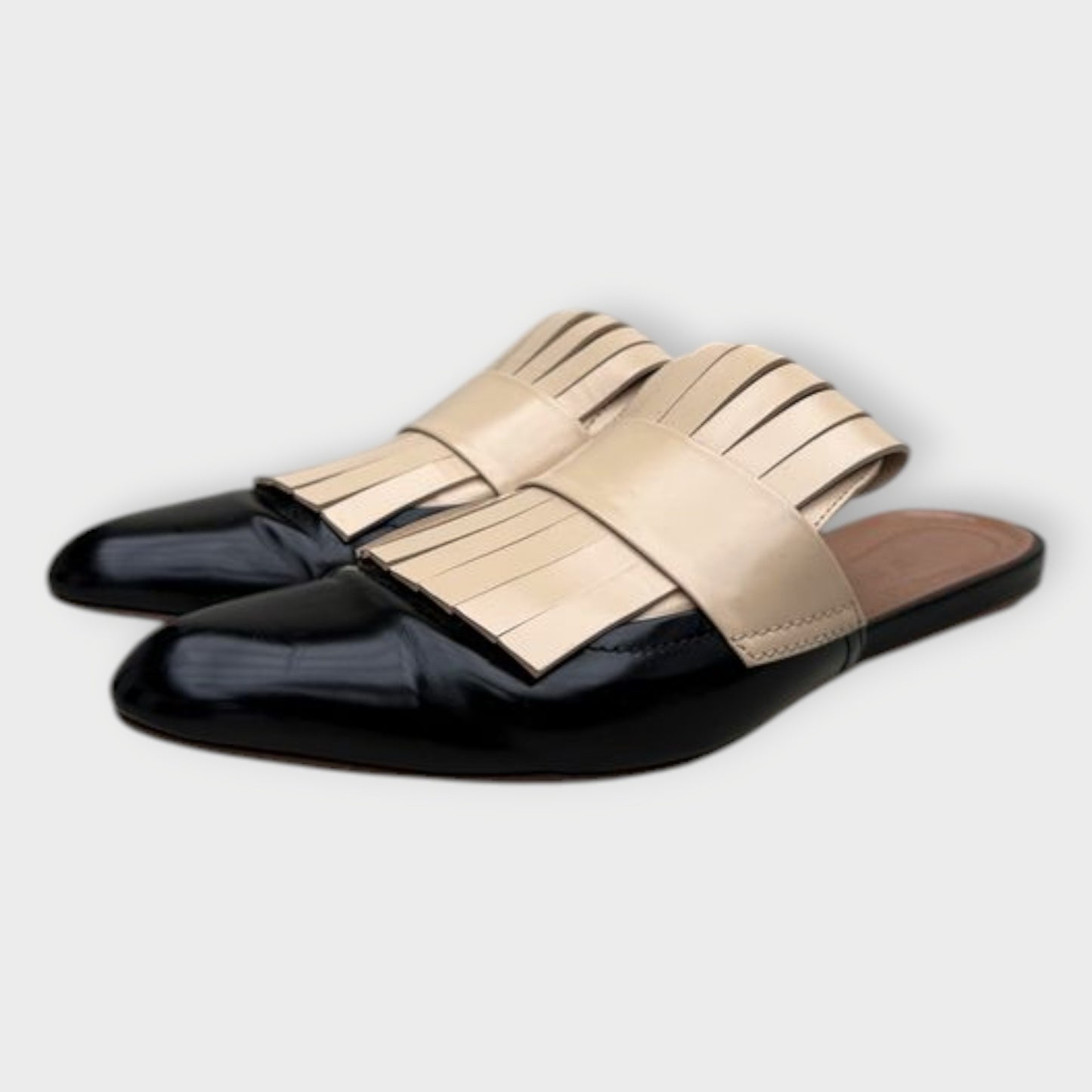 Leather Tassel Mule