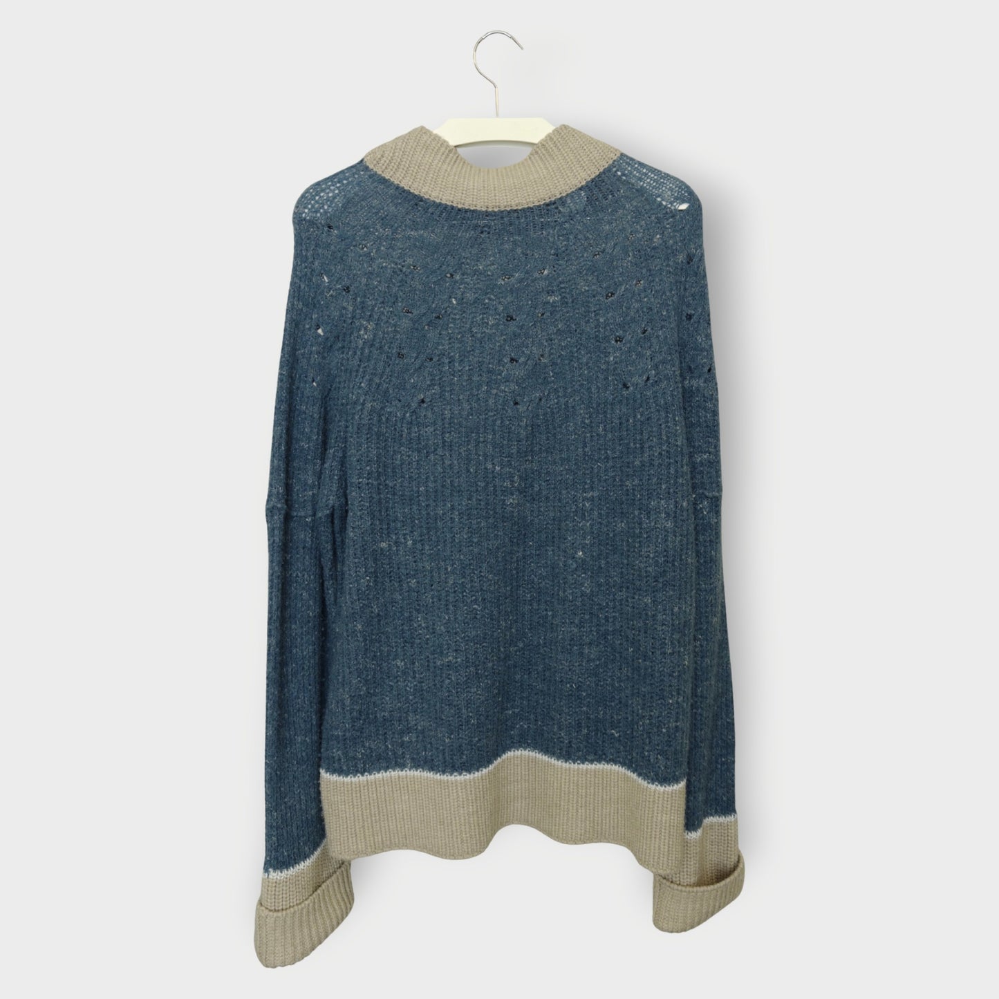 Pierre Distressed Colour-Block Sweater