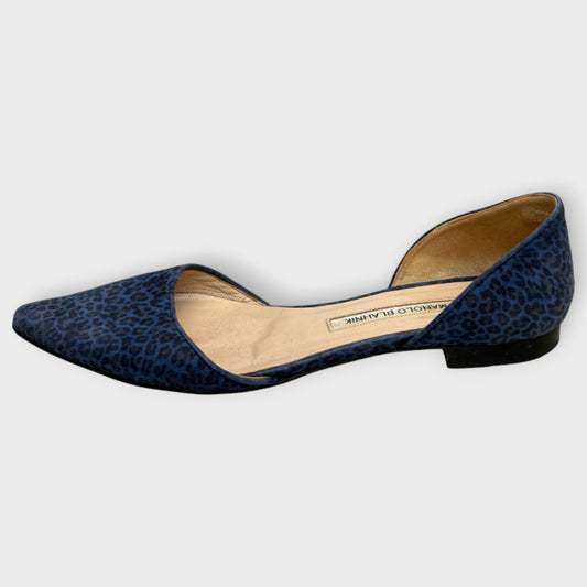 Leopard Suede Pointed Toe Flats