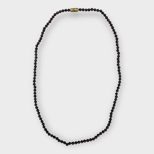 Deep Red Small Beaded Necklace