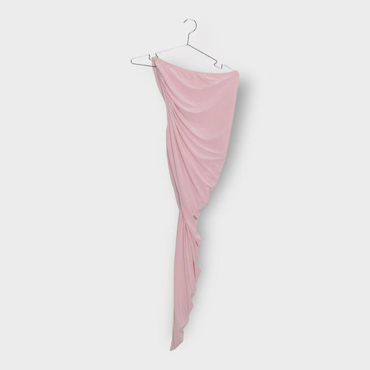 Pink Diana Ruched One-Shoulder Bodysuit
