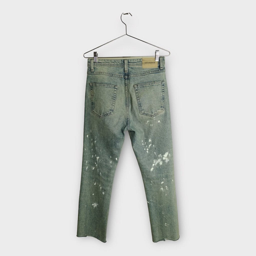 Bare Knuckles Light Wash Paint Splatter Distressed Jeans