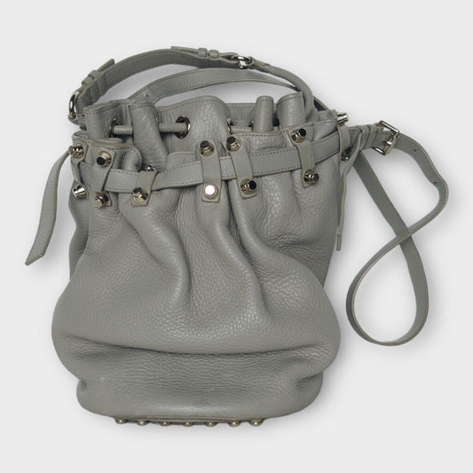 Alexander Wang Grey Pebbled Leather Diego Bag