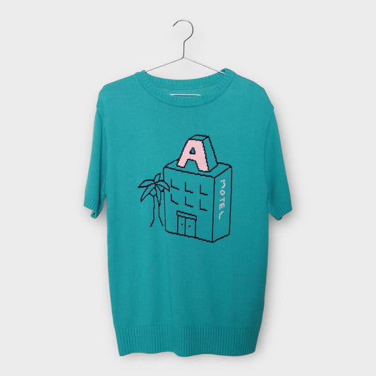 Ader Error Aqua Knit A Hotel T-Shirt