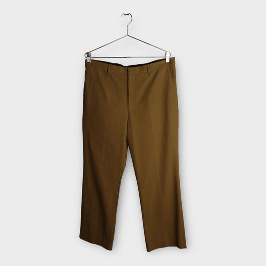Dries Van Noten Brown Drill Cotton Trousers