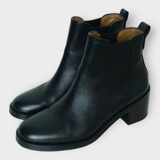 Coach Classic Black Leather Chelsea Boot