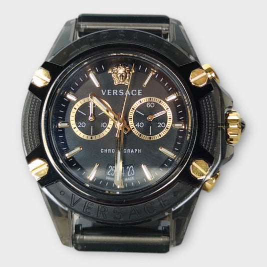 Versace Black & Gold Rubber Icon Active VEZ700421 Watch