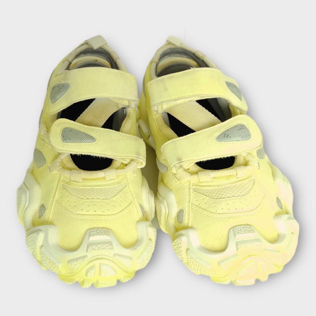 Acne Studios Yellow Tumbled Bryz Bolzter Velcro Cut Out Sneaker