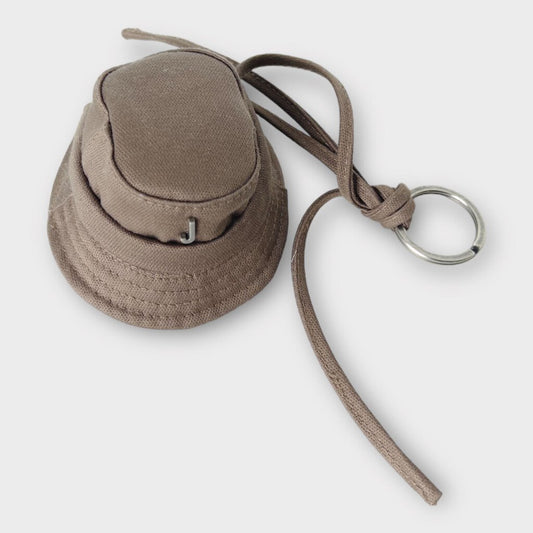 Jacquemus Brown Bucket Hat Keychain
