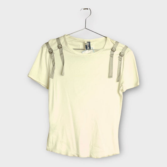 Jean Paul Gaultier White Cotton Ribbed Tee