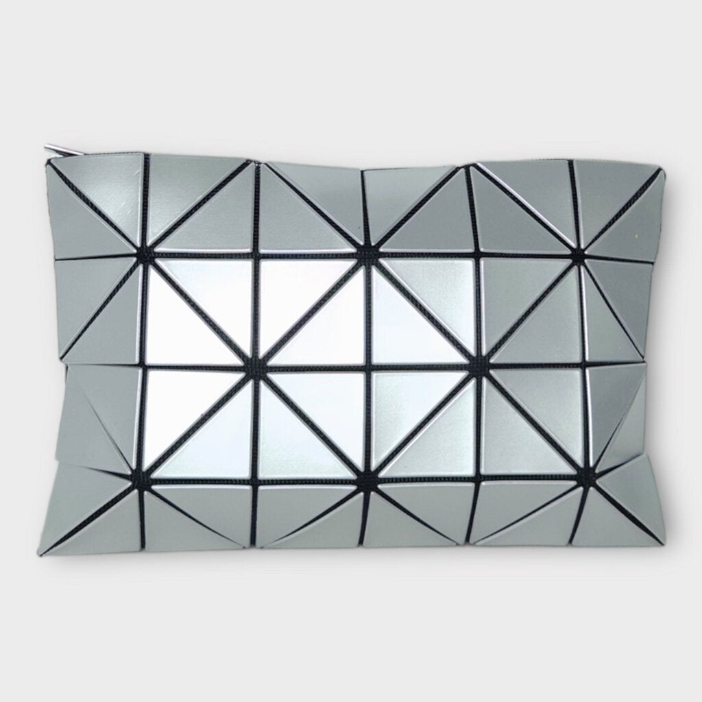 Bao Bao Issey Miyake Silver & Black Rectangle Lucent Clutch Pouch