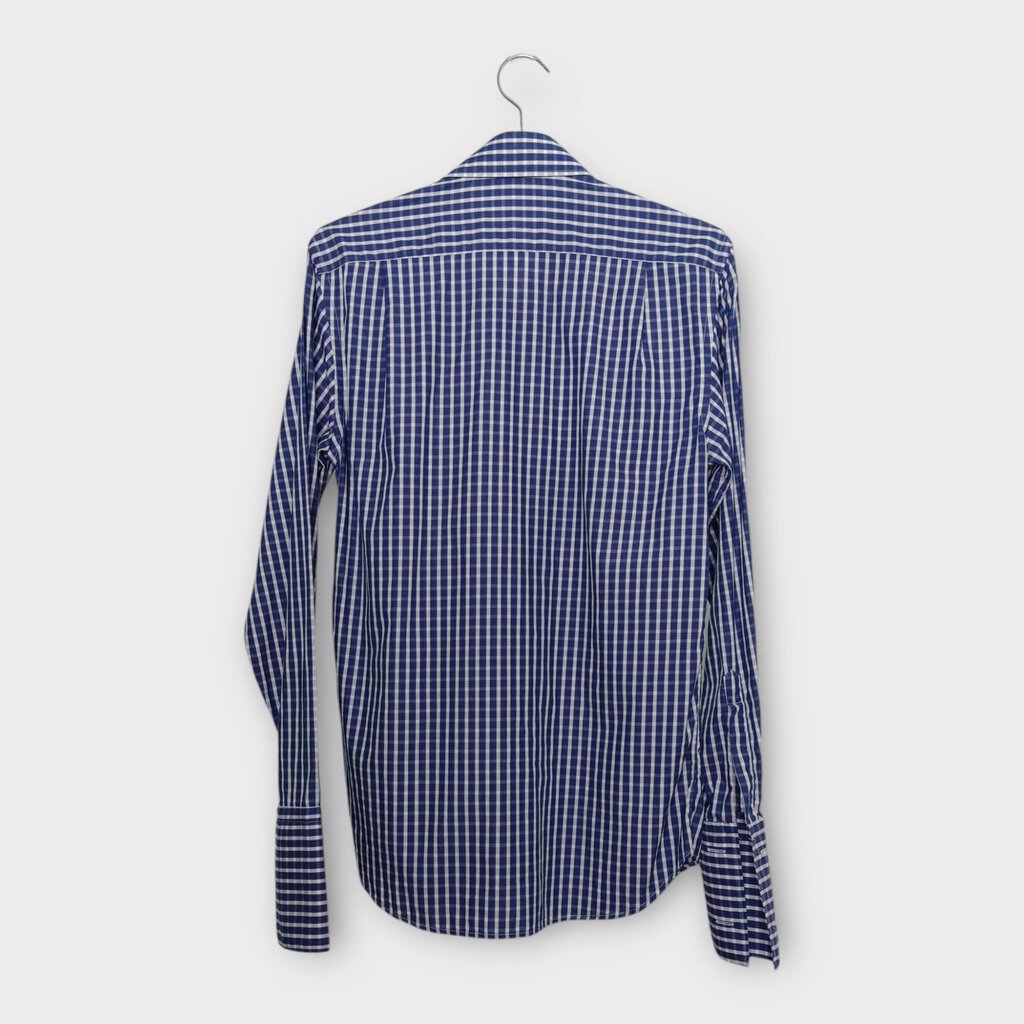 Kenzo Purple & Navy Blue Check Cotton Shirt