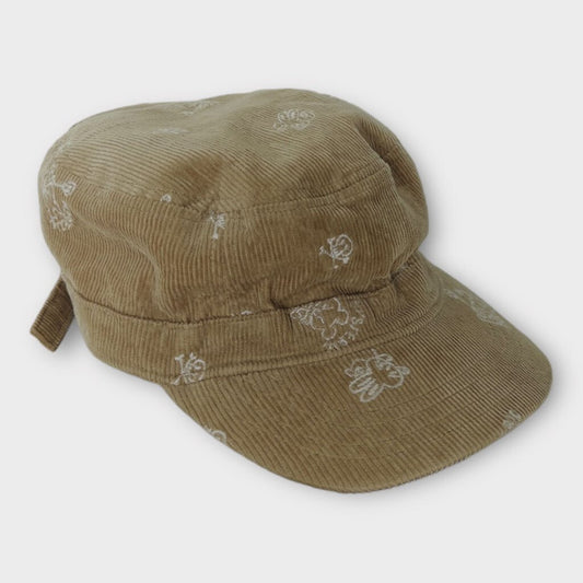 Hysteric Glamour Brown Corduroy Bear Embroidered Messenger Cap
