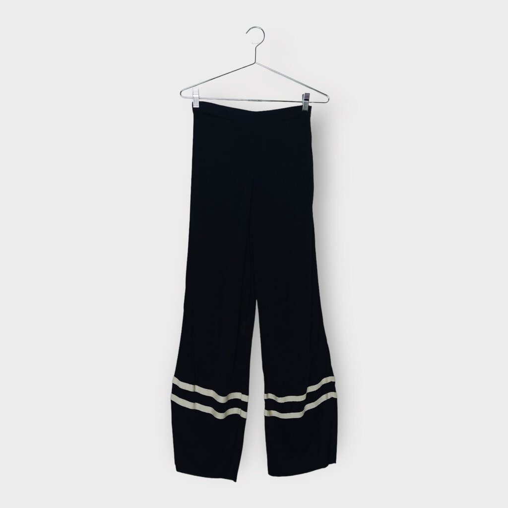 Jean Paul Gaultier Navy Cream Mesh Pants and Sailor Collar Top