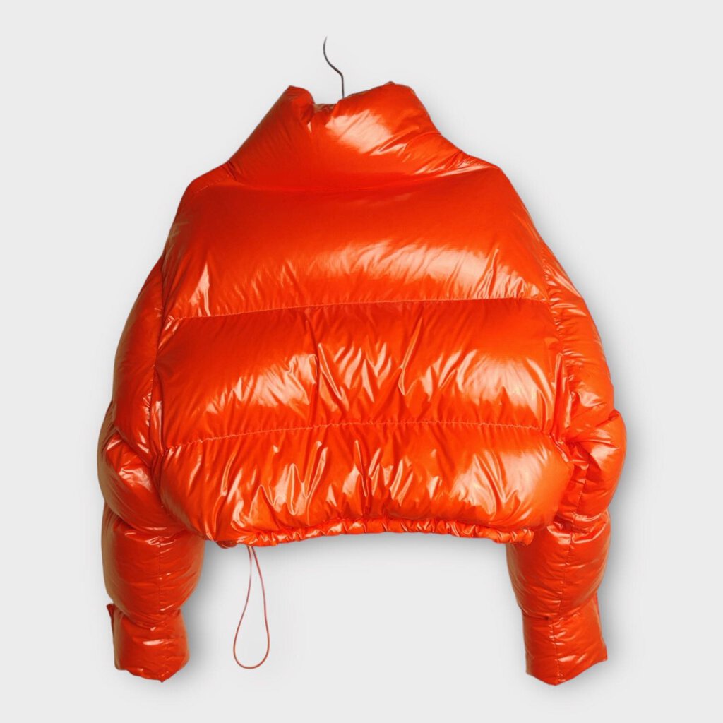 Entire Studios Orange Cropped PFD F2 Puffer Jacket