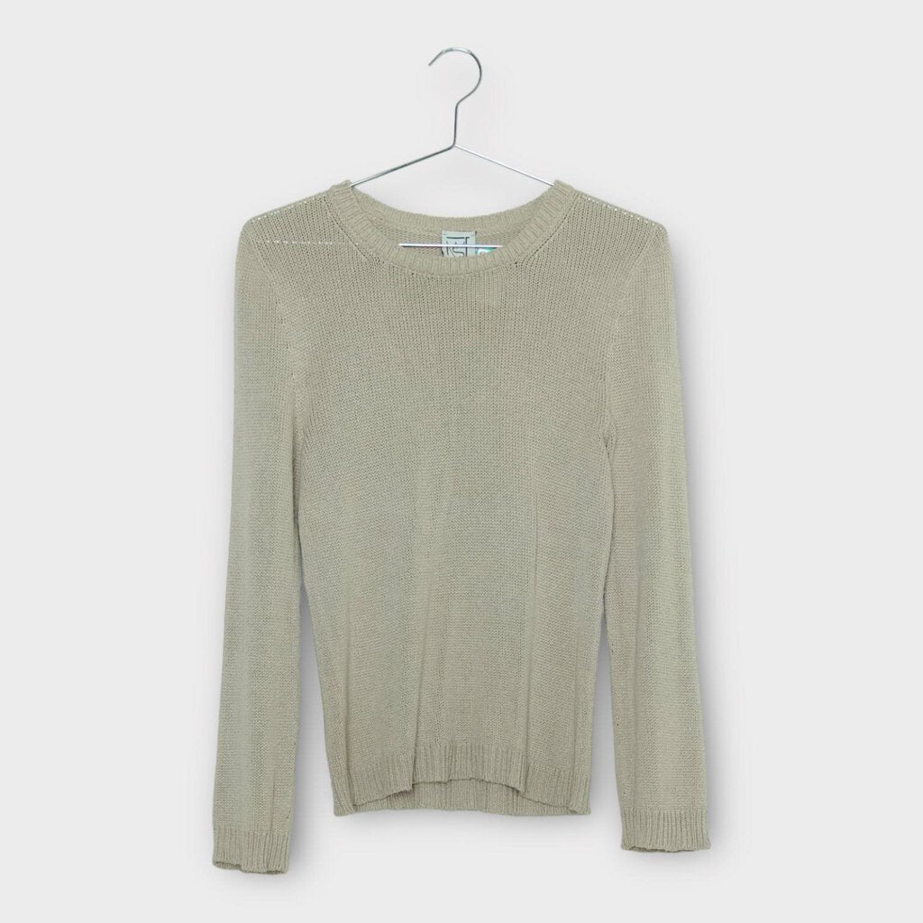 Beige Knitted Relaxed Fit Jumper