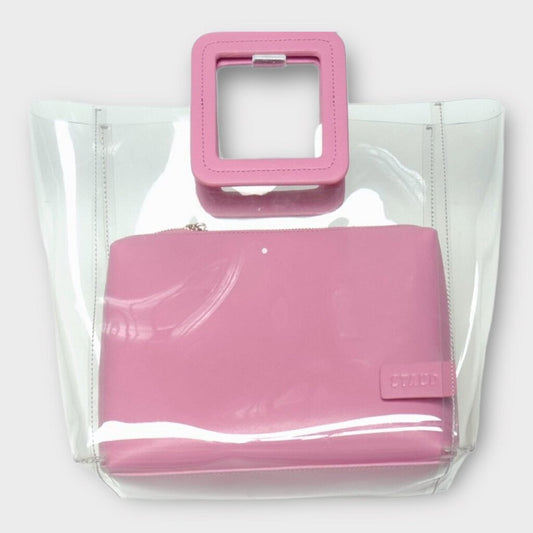 Staud Pink & Clear PVC Shopper