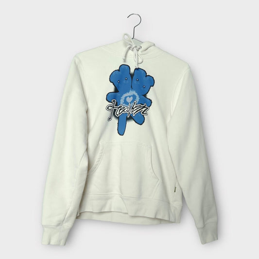 Heaven by Marc Jacobs White Cotton Blue Teddy Bear Print Hoodie