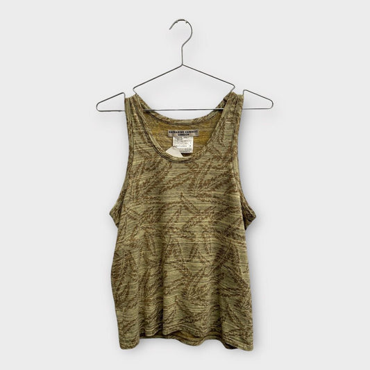 Katharine Hamnett Green & Brown Leaf Print Tank