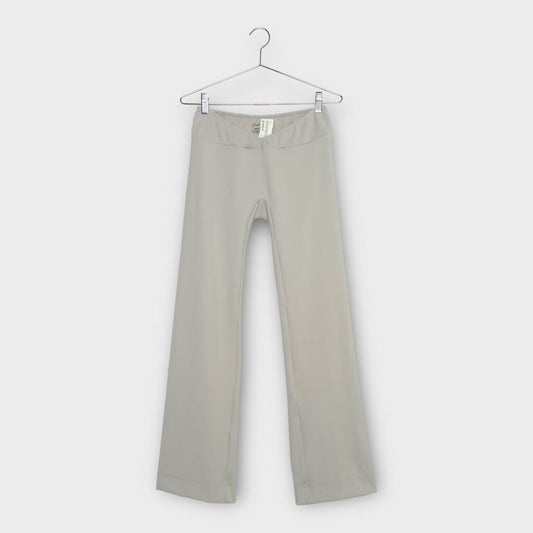 Soft Grey Brushed Ponte Cross Waist Trouser (Aus)