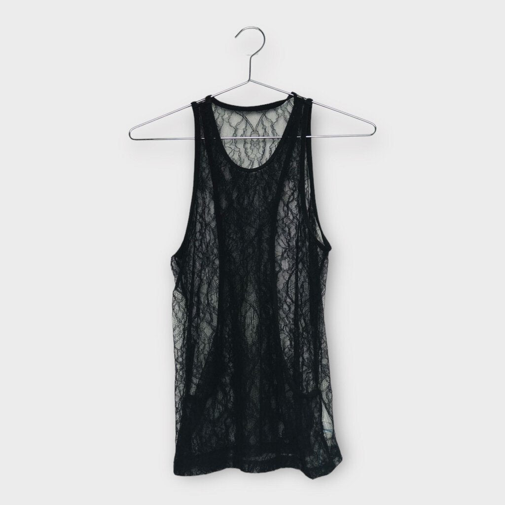 NWT Black Lace Interlock Tank